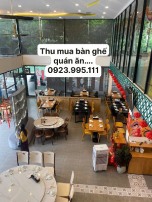 Thu mua bàn ghế quán ăn